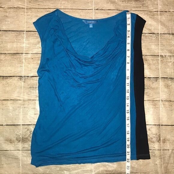 Derek Lam Atlantic Blue Cowl Neck Sleeveless Top - Picture 6 of 7